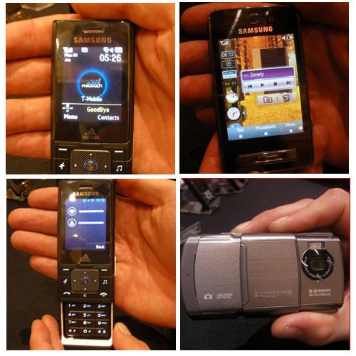Samsung phones from CTIA vegas 08